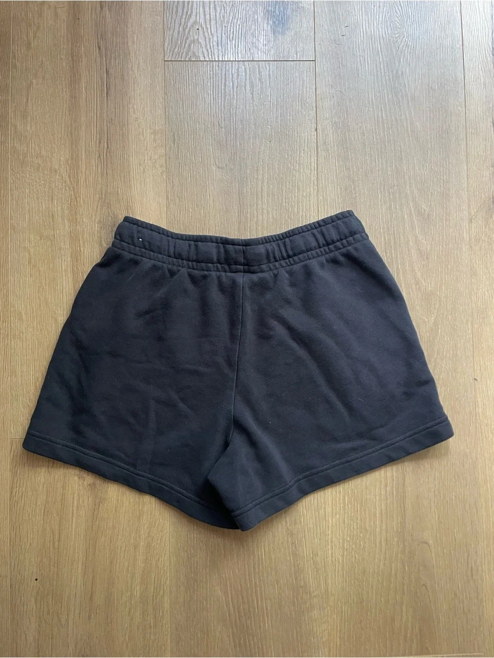 Nike Women's Black Cotton Athletic Drawstring Shorts High Waisted XS